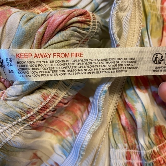 Free People Intimately Women's Smock It To You Bodysuit SMALL Creme Orange Snap - Picture 11 of 11